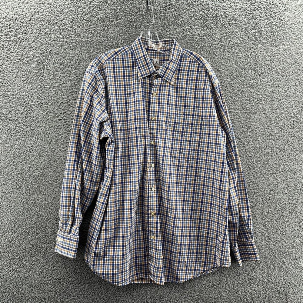 Peter Millar Shirt Mens Extra Large Long Sleeve Button Up Multicolored Plaid